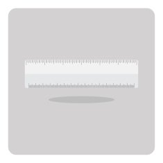 Vector of flat icon ruler N2