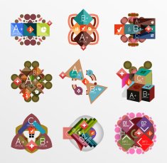 Set of abstract geometric shapes with options N13