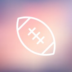 Football ball thin line icon N4