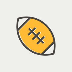 Football ball thin line icon N5