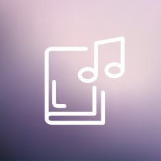 Music book thin line icon N2