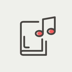 Music book thin line icon N3