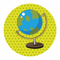 classroom globe theme elements vector eps N3