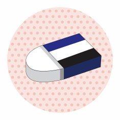 stationary eraser theme elements vector eps N9