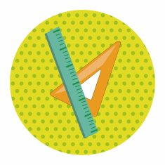 stationary triangle and ruler theme elements vector eps N3