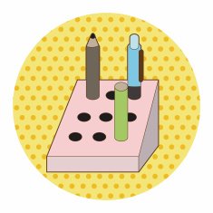 stationary pen holder theme elements vector eps N3
