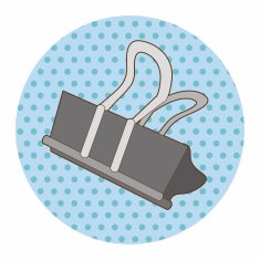 stationary spring clip theme elements vector eps N5