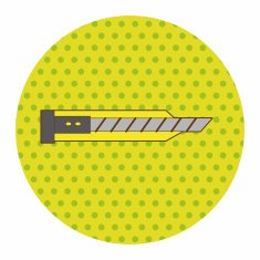 stationary utility knife theme elements vector eps N10