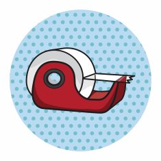 stationary tape dispenser theme elements vector eps N6