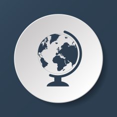 geography school earth globe web icon vector illustration N4