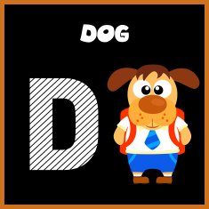The English alphabet letter D N2