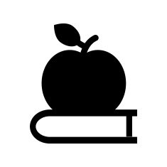 Apple and Book symbol