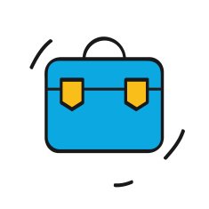 Suitcase icon isolated on white background Cartoon style vector illustration