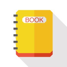book flat icon with long shadow