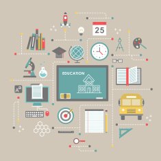 education concept in flat design N2