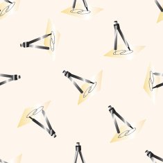 Stationery compasses cartoon seamless pattern background