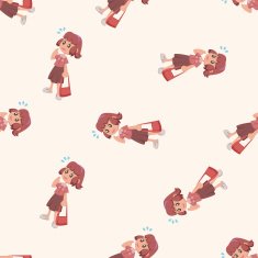 student cartoon seamless pattern background N2