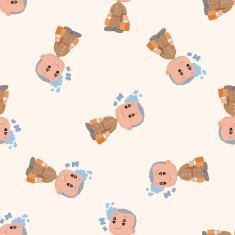 student cartoon seamless pattern background N5