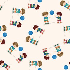 student cartoon seamless pattern background N11