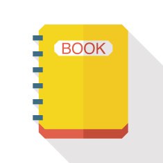 book flat icon with long shadow N4