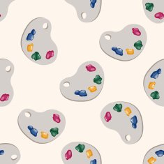 Palette cartoon seamless pattern background