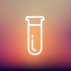 Test tube thin line icon N5
