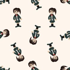 student cartoon seamless pattern background N22