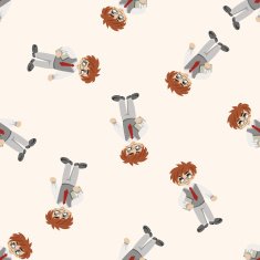 student cartoon seamless pattern background N23