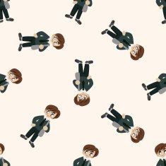 student cartoon seamless pattern background N24