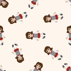 student cartoon seamless pattern background N26