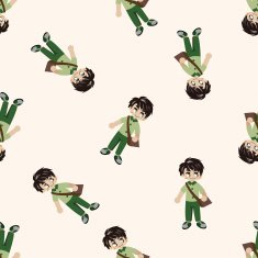 student cartoon seamless pattern background N27