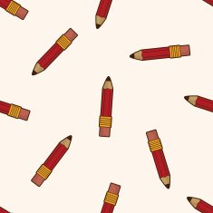 pencil cartoon seamless pattern background