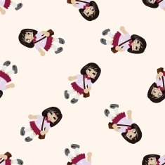 student cartoon seamless pattern background N30