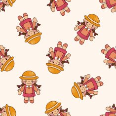 student cartoon seamless pattern background N34