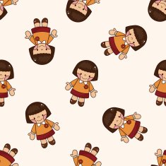 student cartoon seamless pattern background N35