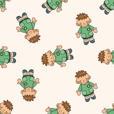 student cartoon seamless pattern background N36