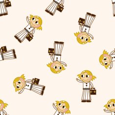 student cartoon seamless pattern background N42
