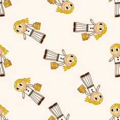 student cartoon seamless pattern background N43