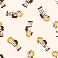 student cartoon seamless pattern background N44