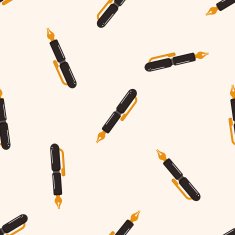 pen cartoon seamless pattern background N5
