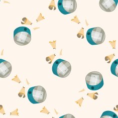 Pencil sharpeners cartoon seamless pattern background