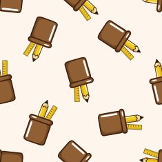 pencil cartoon seamless pattern background N6