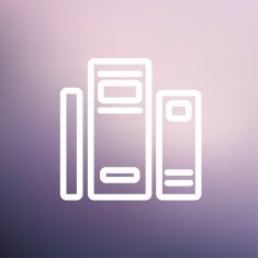 Two binders thin line icon