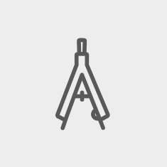 Compasses thin line icon