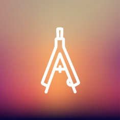 Compasses thin line icon N2