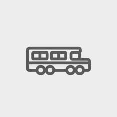 School bus thin line icon N2
