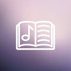 Musical book thin line icon N3