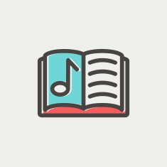 Musical book thin line icon N4