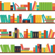 seamless pattern bookshelves N2