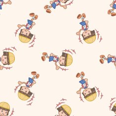 student cartoon seamless pattern background N65